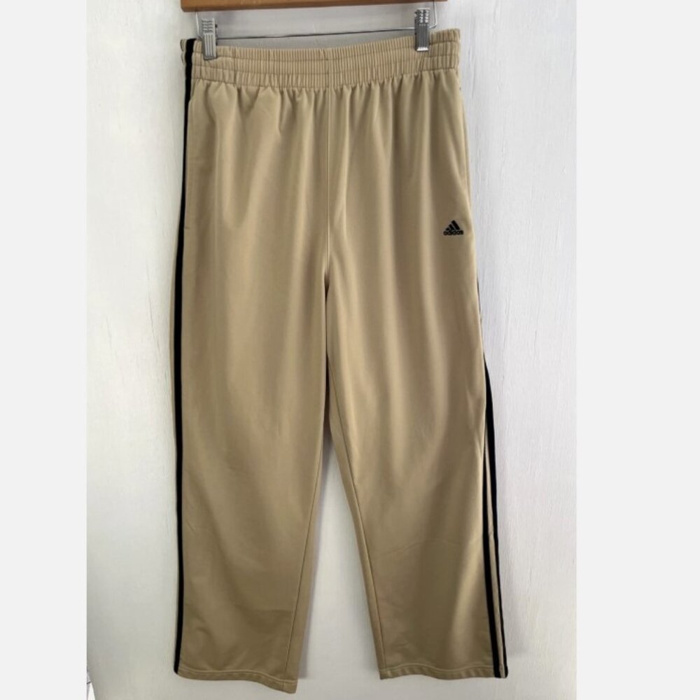 ADIDAS Y2K Sandstone/Gold & Black 3-Stripe Track Pants #141320 Size L